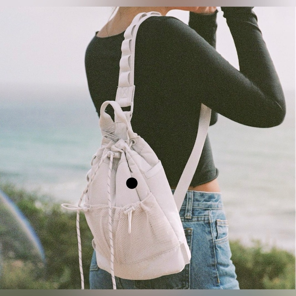 Dagne Dover Cream Drawstring Backpack